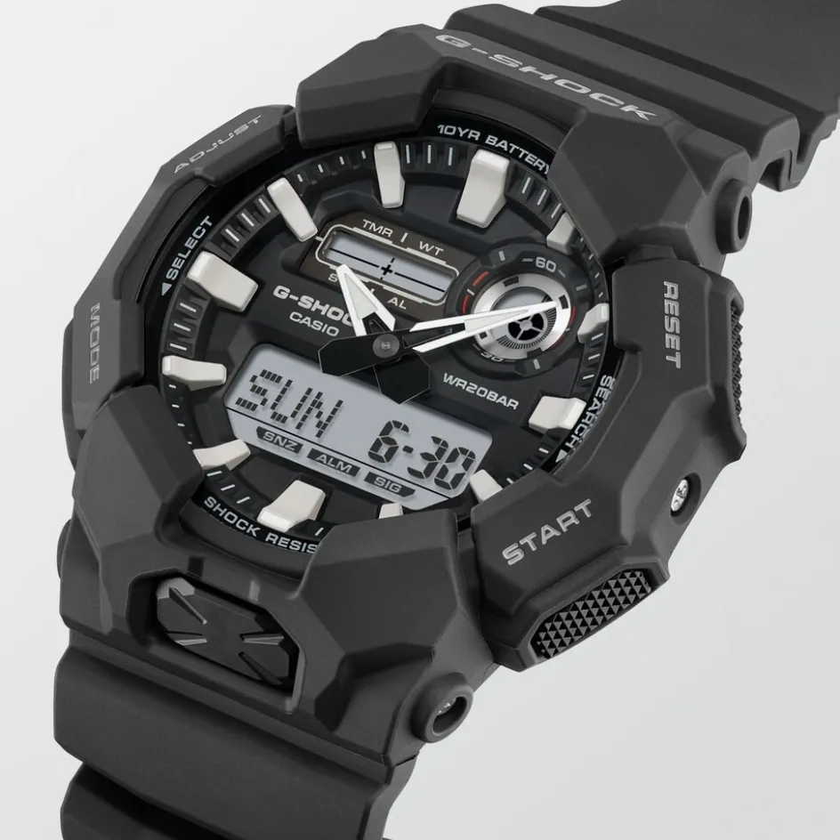 Best CASIO G-SHOCK Montre Noir cadran noir fond noir bracelet résine noir