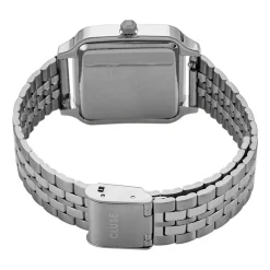 Best CLUSE Montre Gracieuse Bleu cadran argenté fond bleu bracelet acier argenté