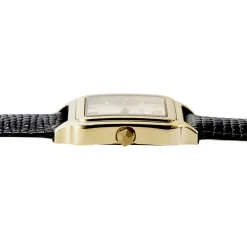 Sale CLUSE Montre Gracieuse Champagne cadran doré fond champagne bracelet cuir de vache noir