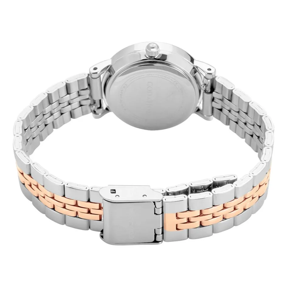 Discount CODHOR Montre Alix Argenté cadran bicolore blanc / rose fond argenté bracelet acier bicolore