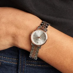 Discount CODHOR Montre Alix Argenté cadran bicolore blanc / rose fond argenté bracelet acier bicolore