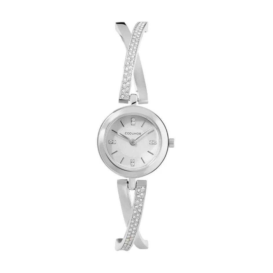 Clearance CODHOR Montre Anita Argenté cadran argenté fond argenté bracelet alliage argenté