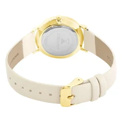 Discount CODHOR Montre Camille 3 Doré cadran doré fond doré bracelet synthétique cr&egrave;me