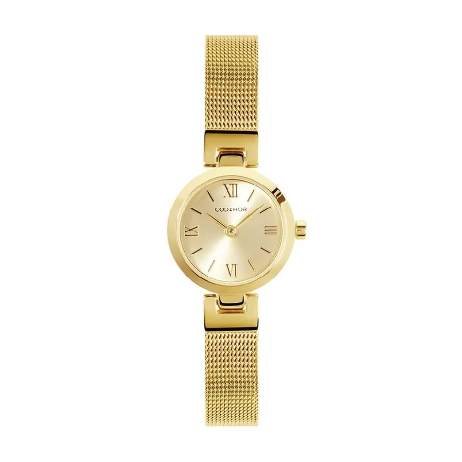 Outlet CODHOR Montre Eleonorine Doré cadran doré fond doré bracelet acier doré