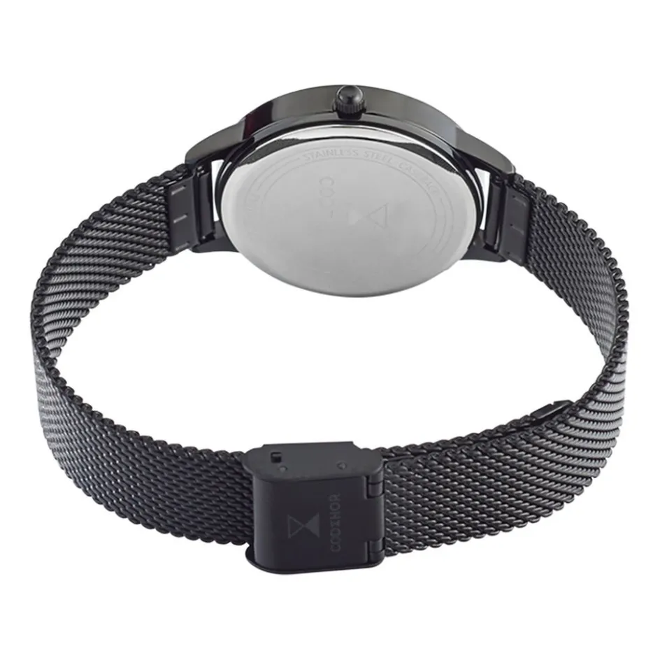 New CODHOR Montre Joy Blanc cadran noir fond blanc bracelet acier noir