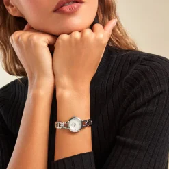 Online CODHOR Montre Leana Nacre Blanche cadran argenté fond nacre blanche bracelet alliage argenté