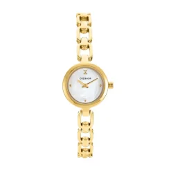 Best CODHOR Montre Lina Nacre Blanche cadran doré fond nacre blanche bracelet alliage doré