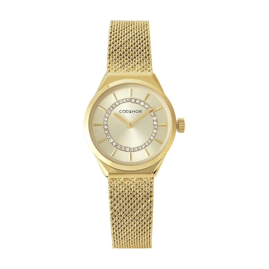 Discount CODHOR Montre Lola Doré cadran doré fond doré bracelet acier doré