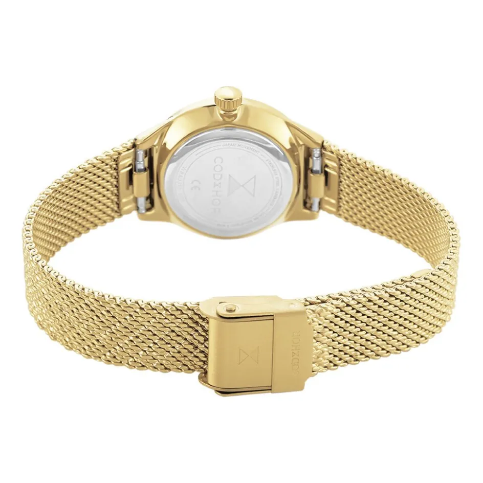 Discount CODHOR Montre Lola Doré cadran doré fond doré bracelet acier doré