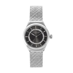 Hot CODHOR Montre Lola Noir cadran argenté fond noir bracelet acier argenté