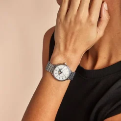 CODHOR Montre Louna Argenté cadran argenté fond argenté bracelet alliage argenté