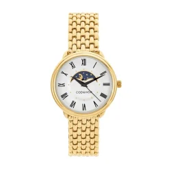 Outlet CODHOR Montre Louna Argenté cadran doré fond argenté bracelet alliage doré