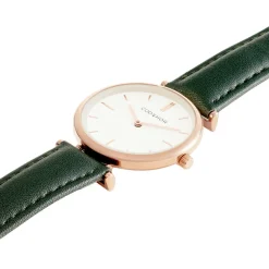 Sale CODHOR Montre Nidia Blanc cadran doré rose fond blanc bracelet synthétique vert
