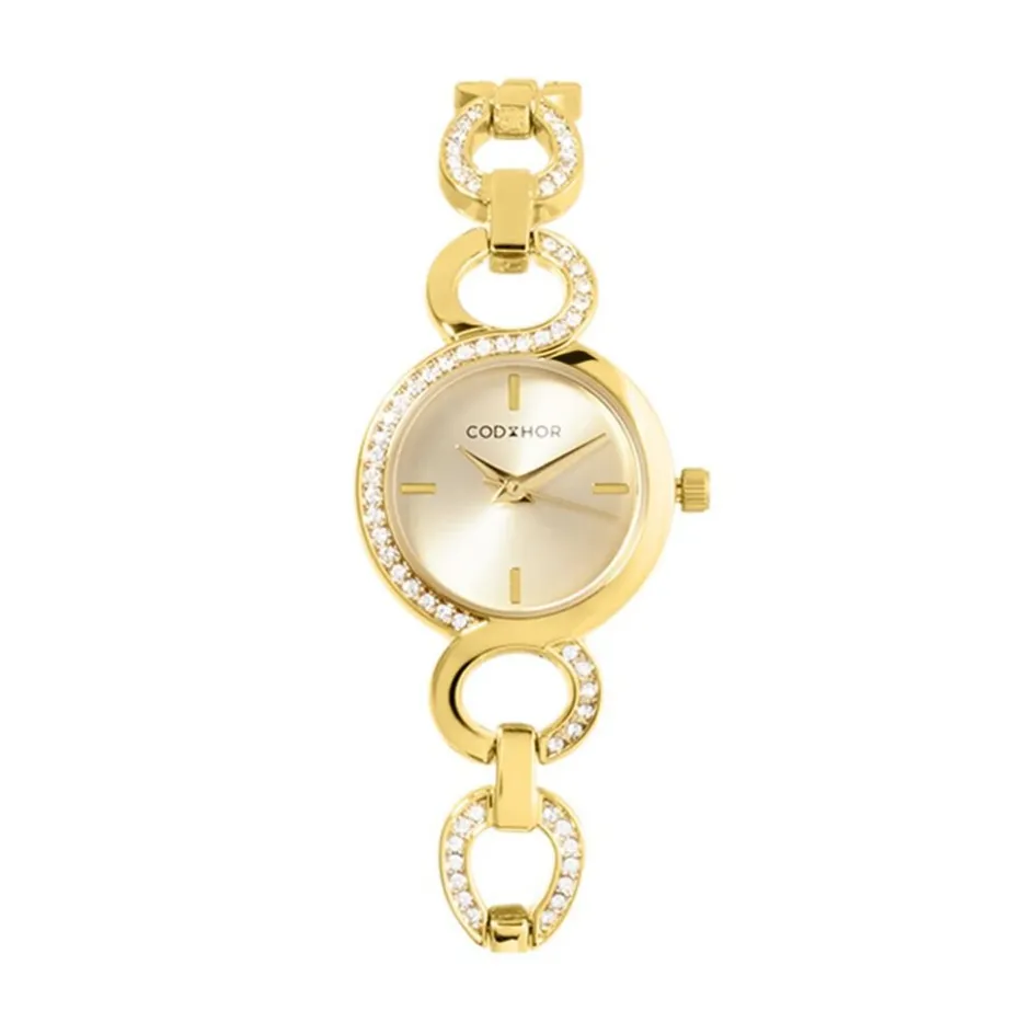 New CODHOR Montre Sarah Doré cadran doré fond doré bracelet alliage doré