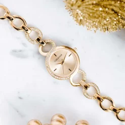 New CODHOR Montre Sarah Doré cadran doré fond doré bracelet alliage doré
