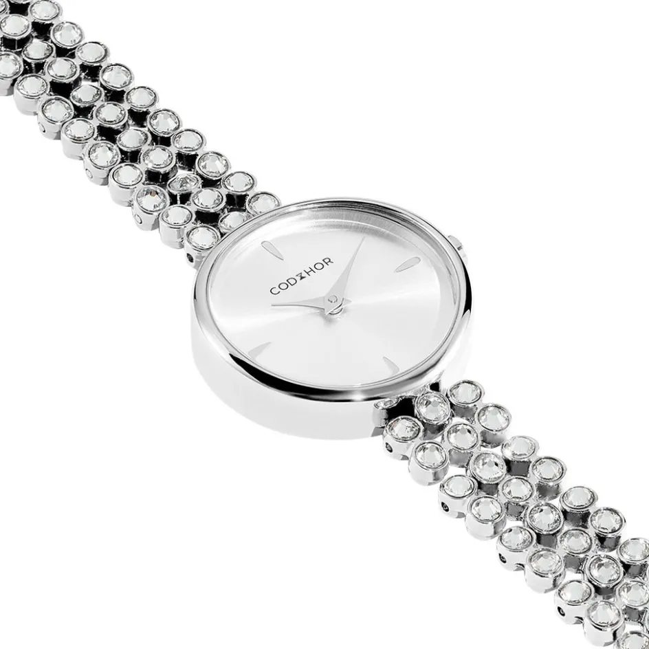 Clearance CODHOR Montre Stella Argenté cadran argenté fond argenté bracelet alliage argenté
