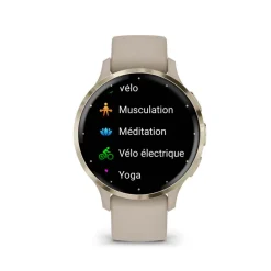 Sale GARMIN Montre Connectée Venu 3 cadran beige bracelet silicone beige