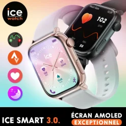 New ICE WATCH Montre Connectée Smart 3.0 cadran noir bracelet métal noir