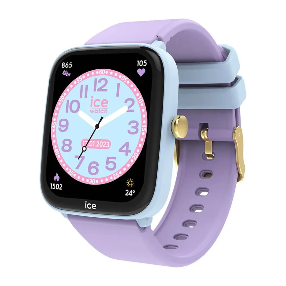 Sale ICE WATCH Montre Connectée Smart Junior 2.0 cadran bleu sky bracelet silicone violet