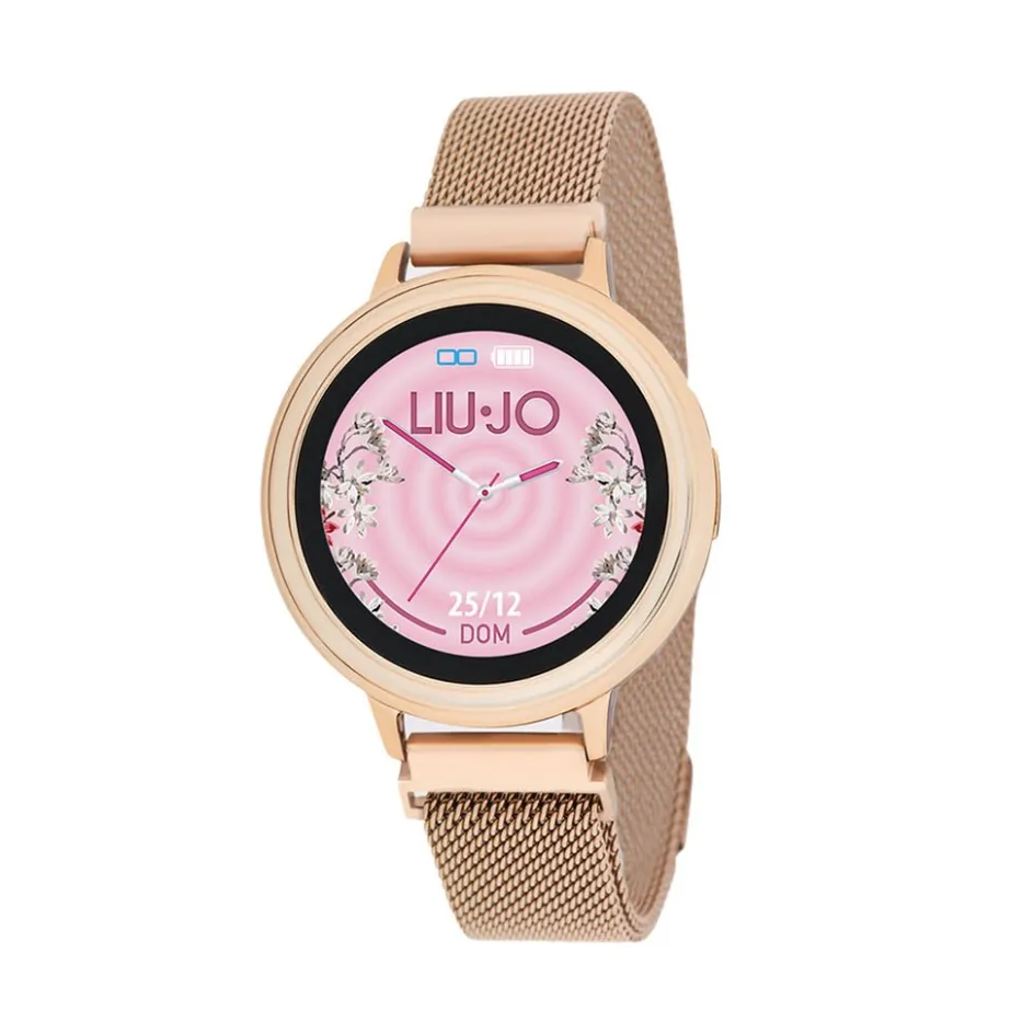 Outlet LIU JO Montre Connectée Smartwatch Eye Gold Rose cadran rose bracelet acier rose
