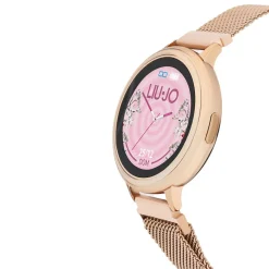Outlet LIU JO Montre Connectée Smartwatch Eye Gold Rose cadran rose bracelet acier rose