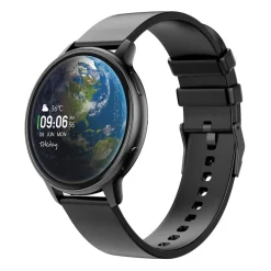 Outlet TEKDAY Montre Connectée cadran noir bracelet silicone noir