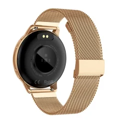 New TEKDAY Montre Connectée cadran rose bracelet acier rose