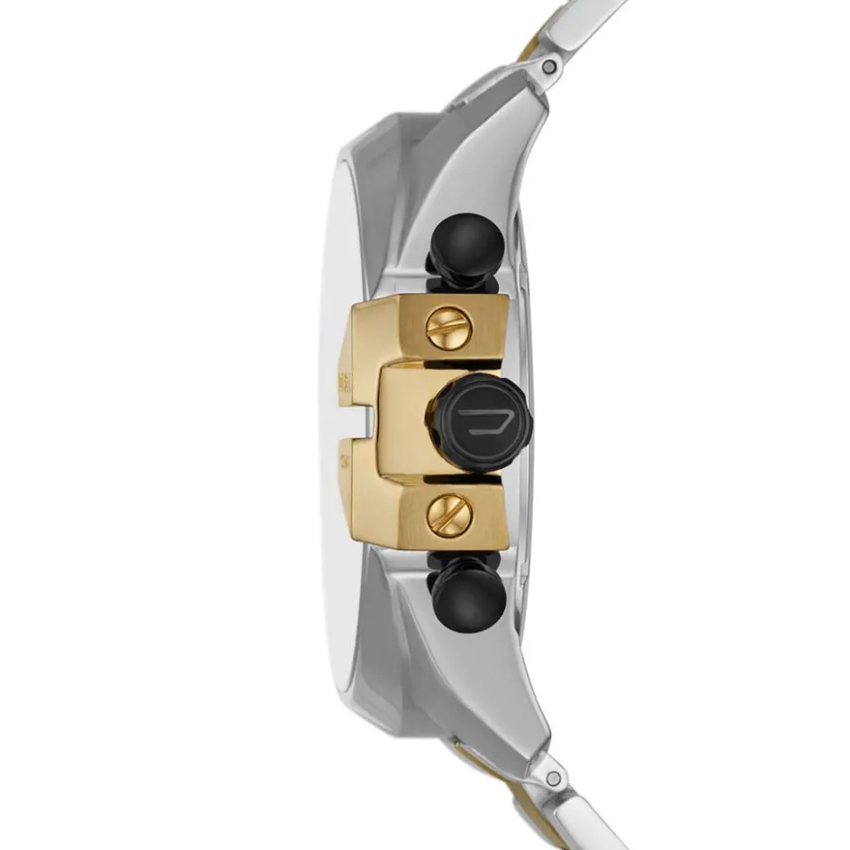 New DIESEL Montre Mega Chief Noir cadran tricolore fond noir bracelet acier bicolore