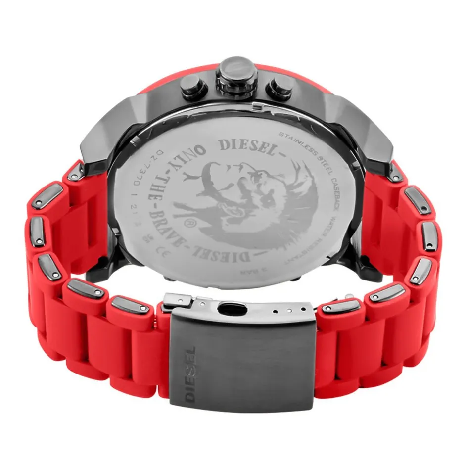 New DIESEL Montre Mr Daddy 2.0 Divers cadran gris fond gunmetal bracelet acier gris