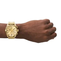 Best DIESEL Montre Spiked Doré cadran doré fond doré bracelet acier doré