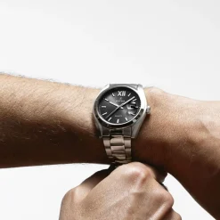 Hot FESTINA Montre Classics Noir cadran argenté fond noir bracelet acier argenté