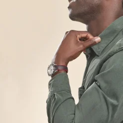 Outlet FESTINA Montre Junior Fond Blanc cadran argenté fond blanc bracelet cuir noir