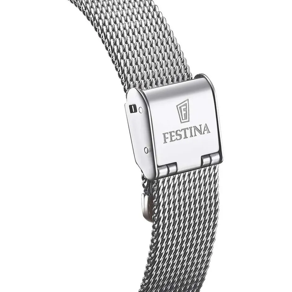 Best FESTINA Montre Squelette cadran argenté fond bicolore bracelet acier argenté