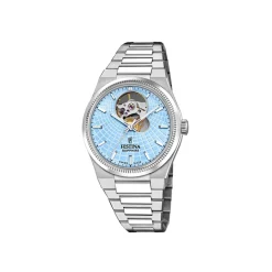 FESTINA SWISS MADE Montre Automatic 35 Bleu Sky* Montres Squelettes|Montres Automatiques