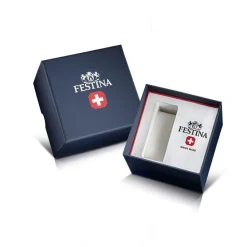 Discount FESTINA SWISS MADE Montre 40 Argenté cadran doré fond argenté bracelet cuir noir