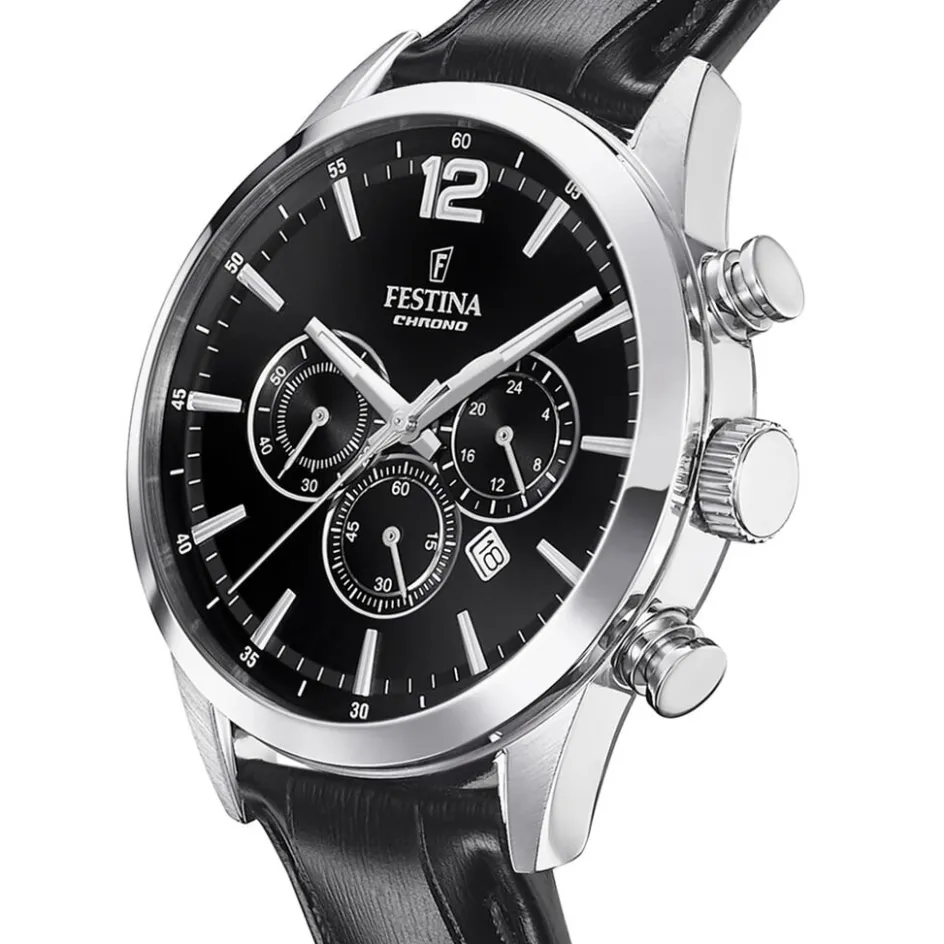 New FESTINA Montre Timeless Chrono 44 Noir