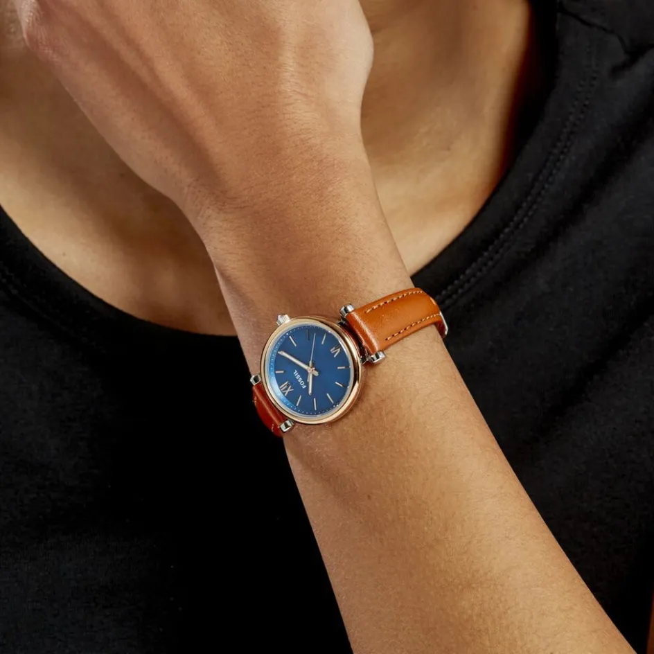 New FOSSIL Montre Carlie Mini Bleu