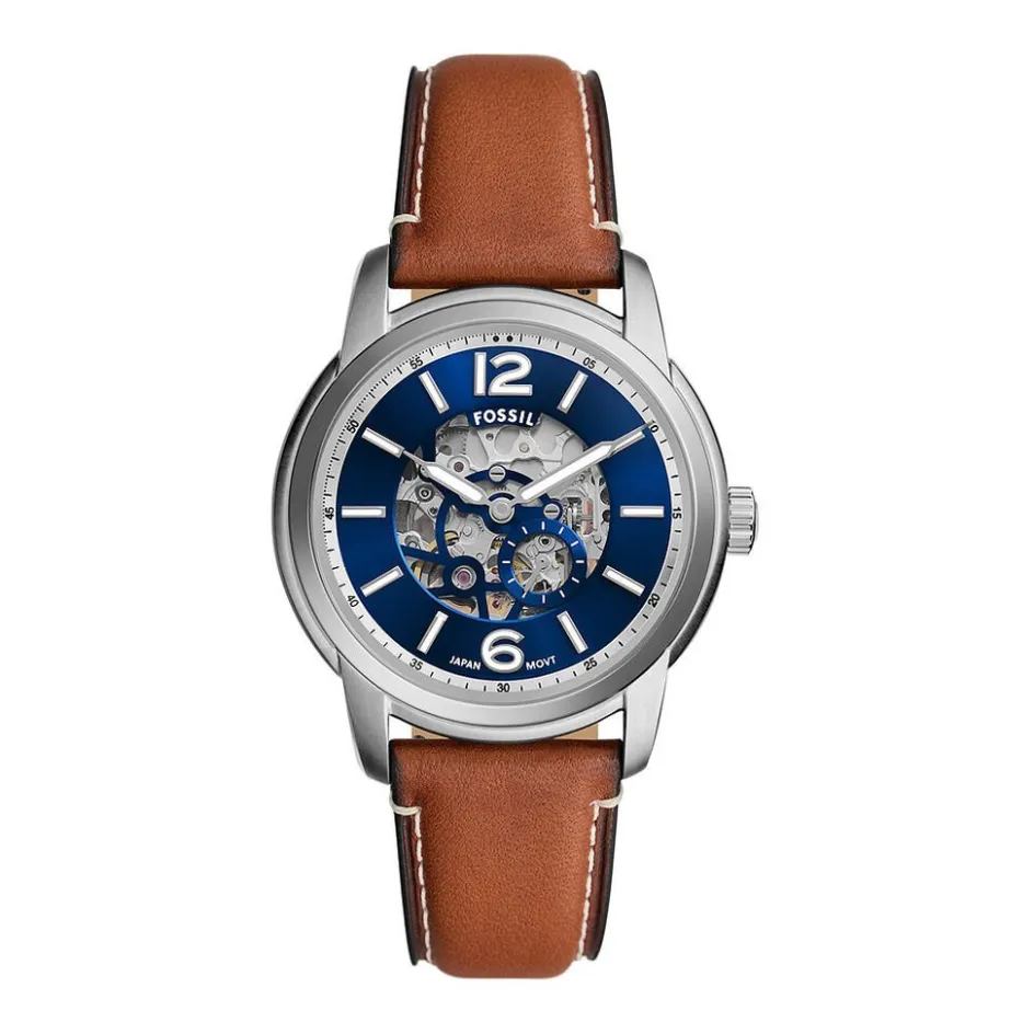 FOSSIL Montre Heritage Bleu* Montres Squelettes|Montres Automatiques