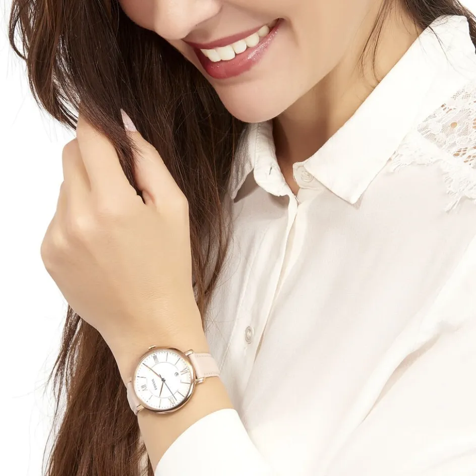 Clearance FOSSIL Montre Jacqueline Blanc