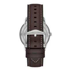 Clearance FOSSIL Montre Neutra Minimalist Argenté cadran argenté fond argenté bracelet cuir marron