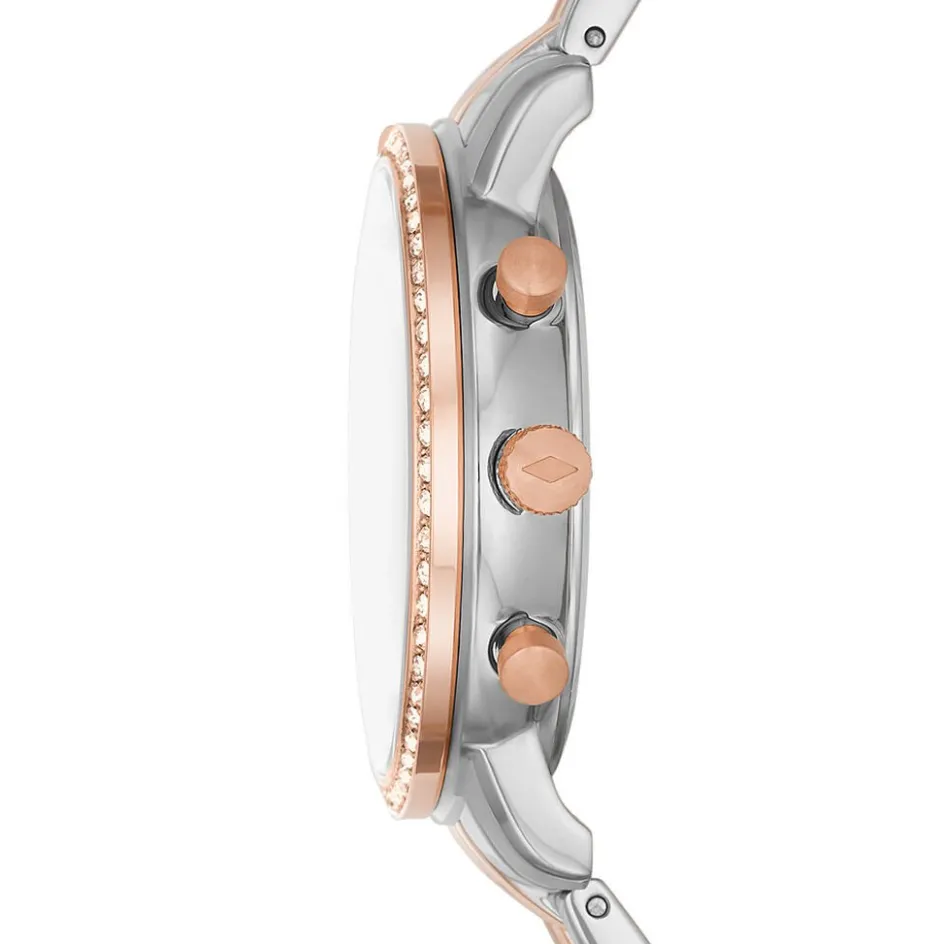 Sale FOSSIL Montre Neutra Nacre cadran argenté fond nacre bracelet acier bicolore