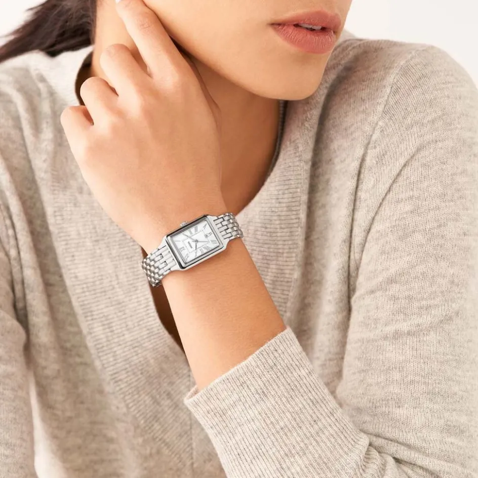 Outlet FOSSIL Montre Raquel Argenté cadran argenté fond argenté bracelet acier argenté