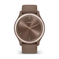 Sale GARMIN Montre Vivomove Sport Chocolat cadran chocolat fond chocolat bracelet silicone chocolat