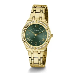 Clearance GUESS Montre Cosmo Vert cadran doré fond vert bracelet acier doré