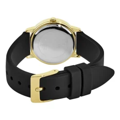 Clearance GUESS Montre Melody Champagne cadran doré fond champagne bracelet silicone noir