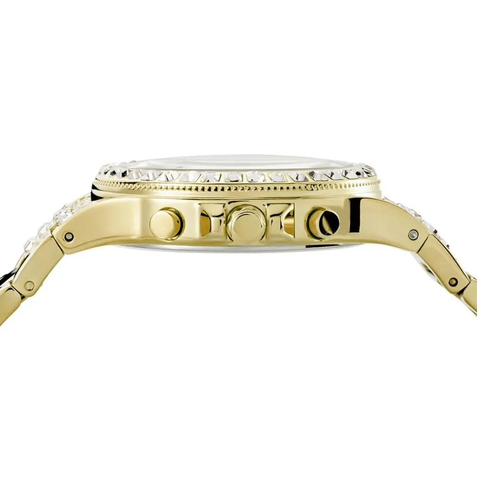 GUESS Montre Moonlight Champagne cadran doré fond champagne bracelet acier doré