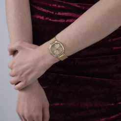 New GUESS Montre Tapestry Doré cadran doré fond doré bracelet acier doré