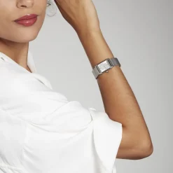 Online HERBELIN Montre Art Deco Argent cadran argenté fond argenté bracelet acier argenté