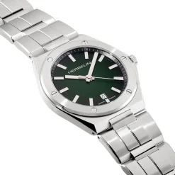Best HERBELIN Montre Cap Camarat Vert cadran argenté fond vert bracelet métal argenté