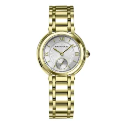 Outlet HERBELIN Montre Galet Argenté cadran doré fond argenté bracelet acier doré